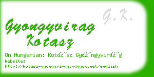 gyongyvirag kotasz business card